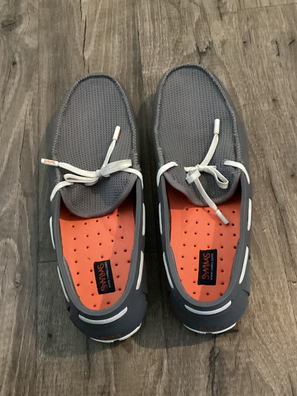 Swims Mens Gray Slip-On Loafers with Breathable Mesh